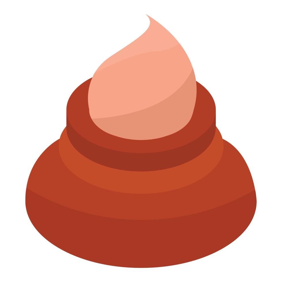 Muffin biscuit icon, isometric style vector