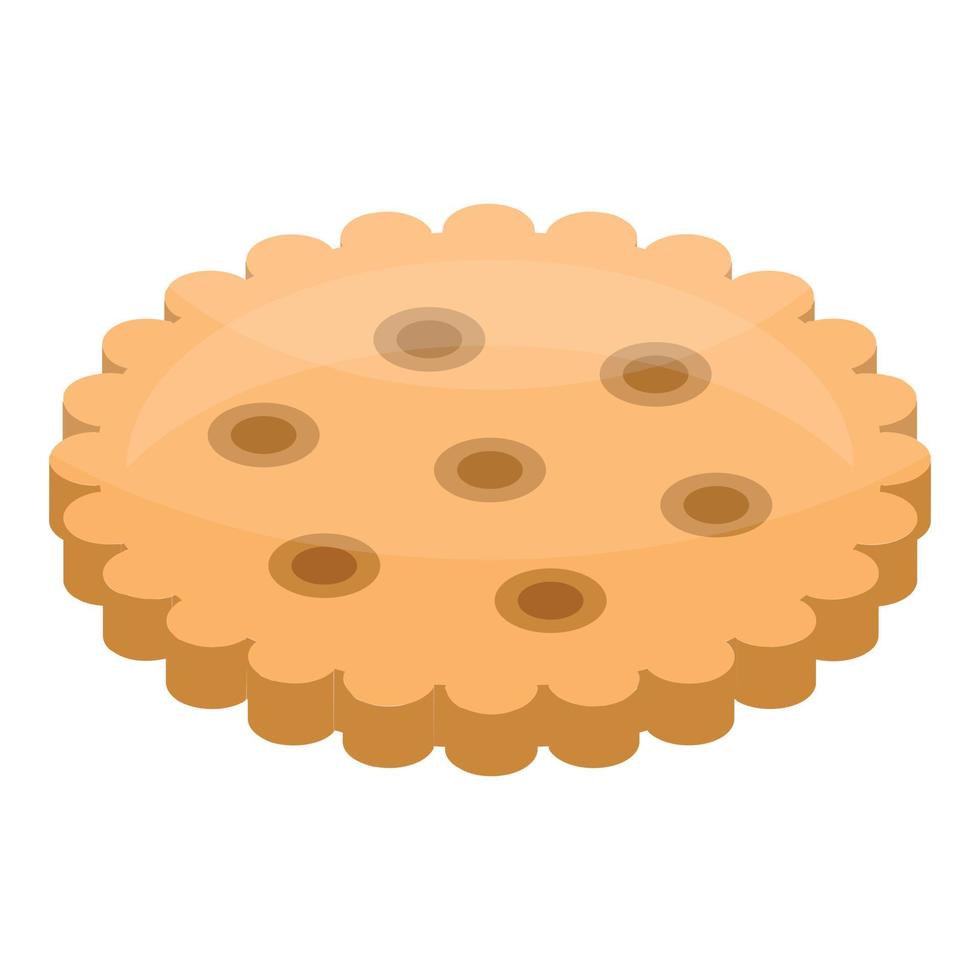 Cracker icon, isometric style vector