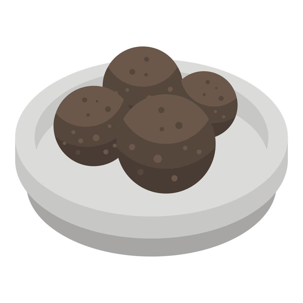 Propolis balls icon, isometric style vector