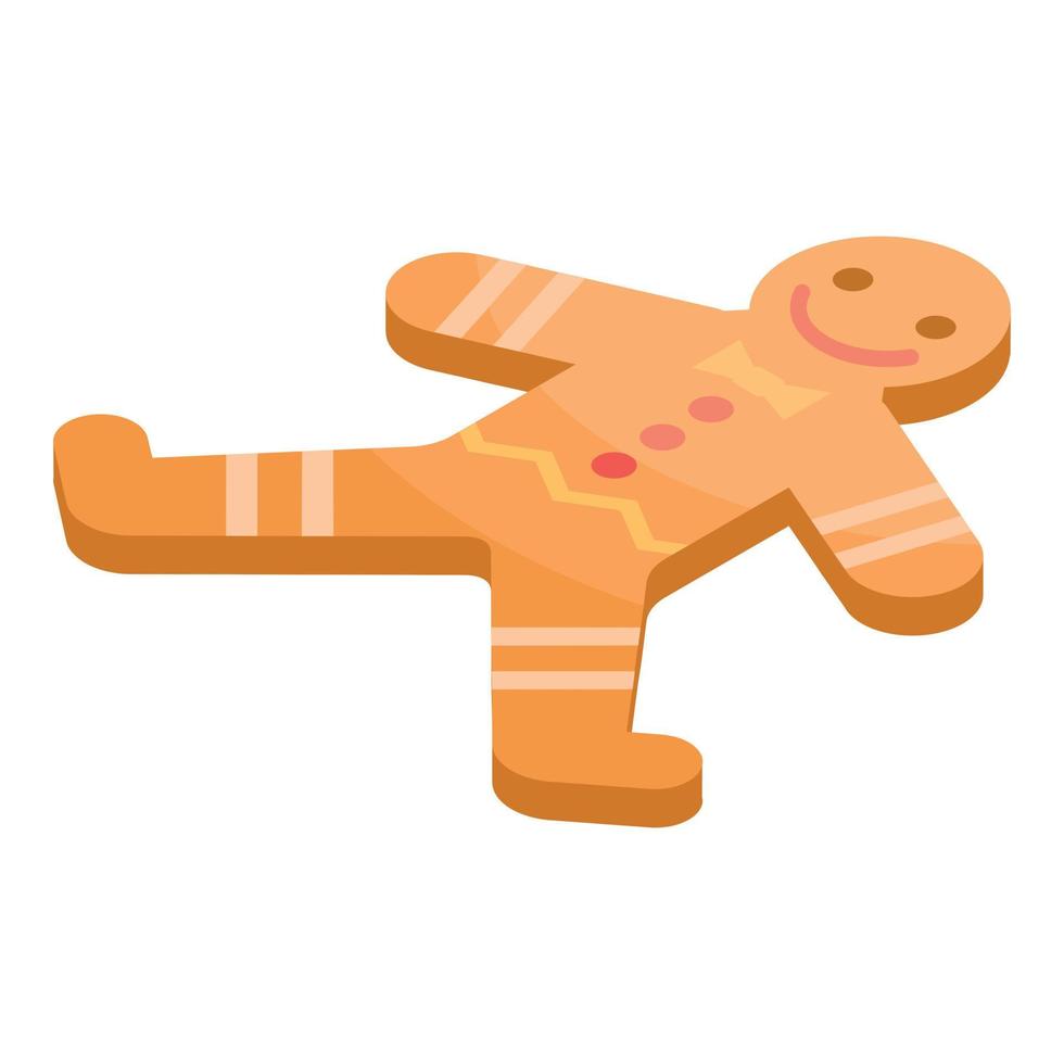 Gingerbread icon, isometric style vector