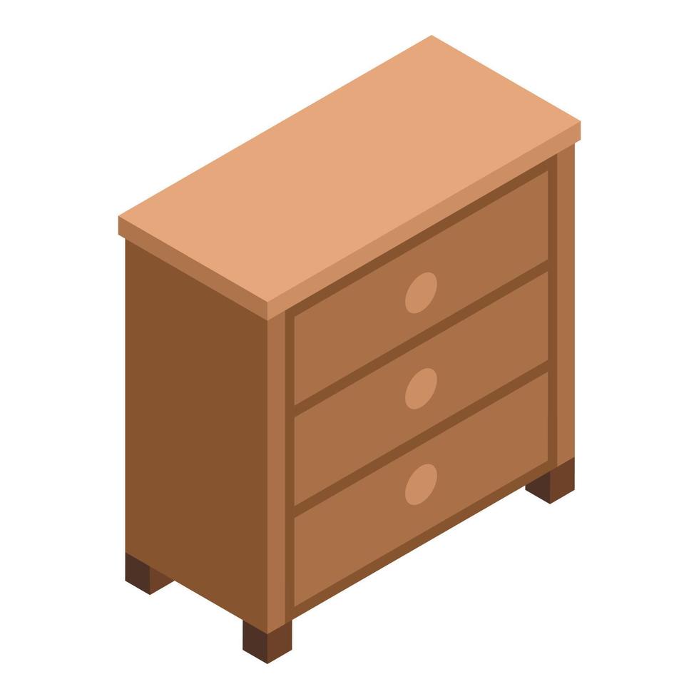 Drawer icon, isometric style vector