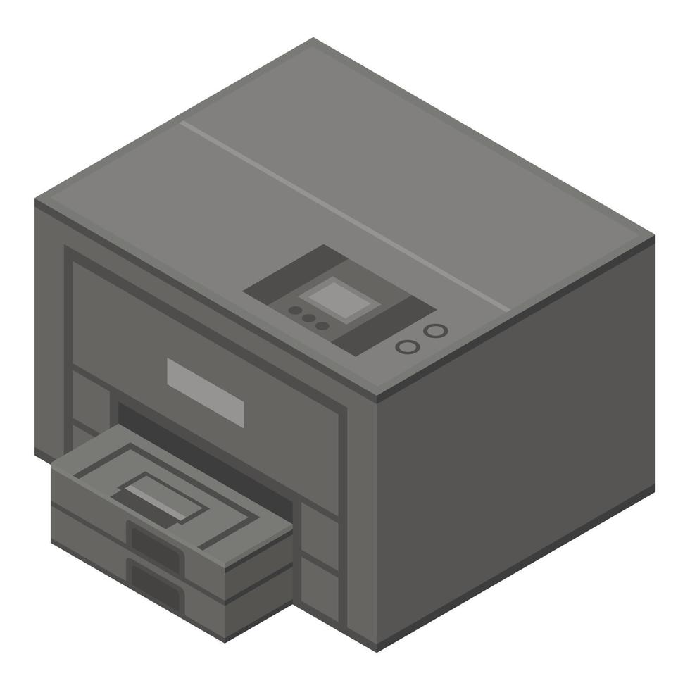 Xerox printer icon, isometric style vector