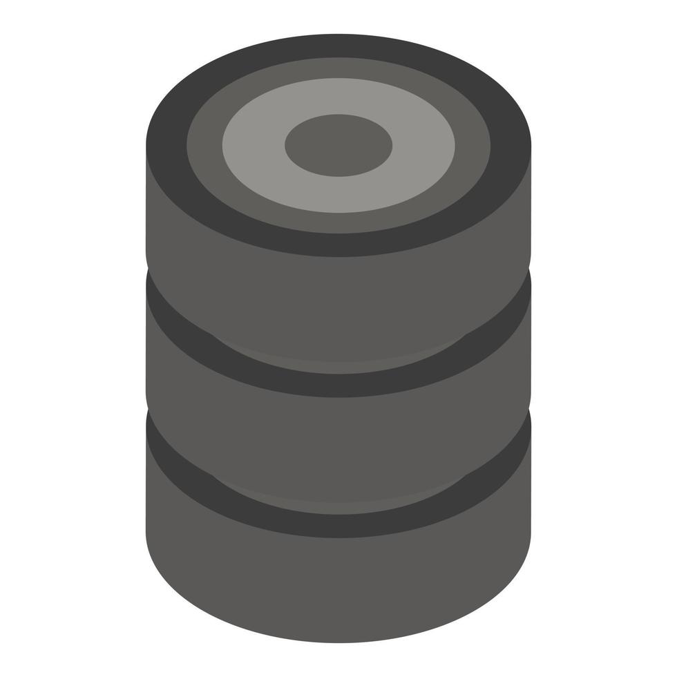 Stack of car tire icon, isometric style vector