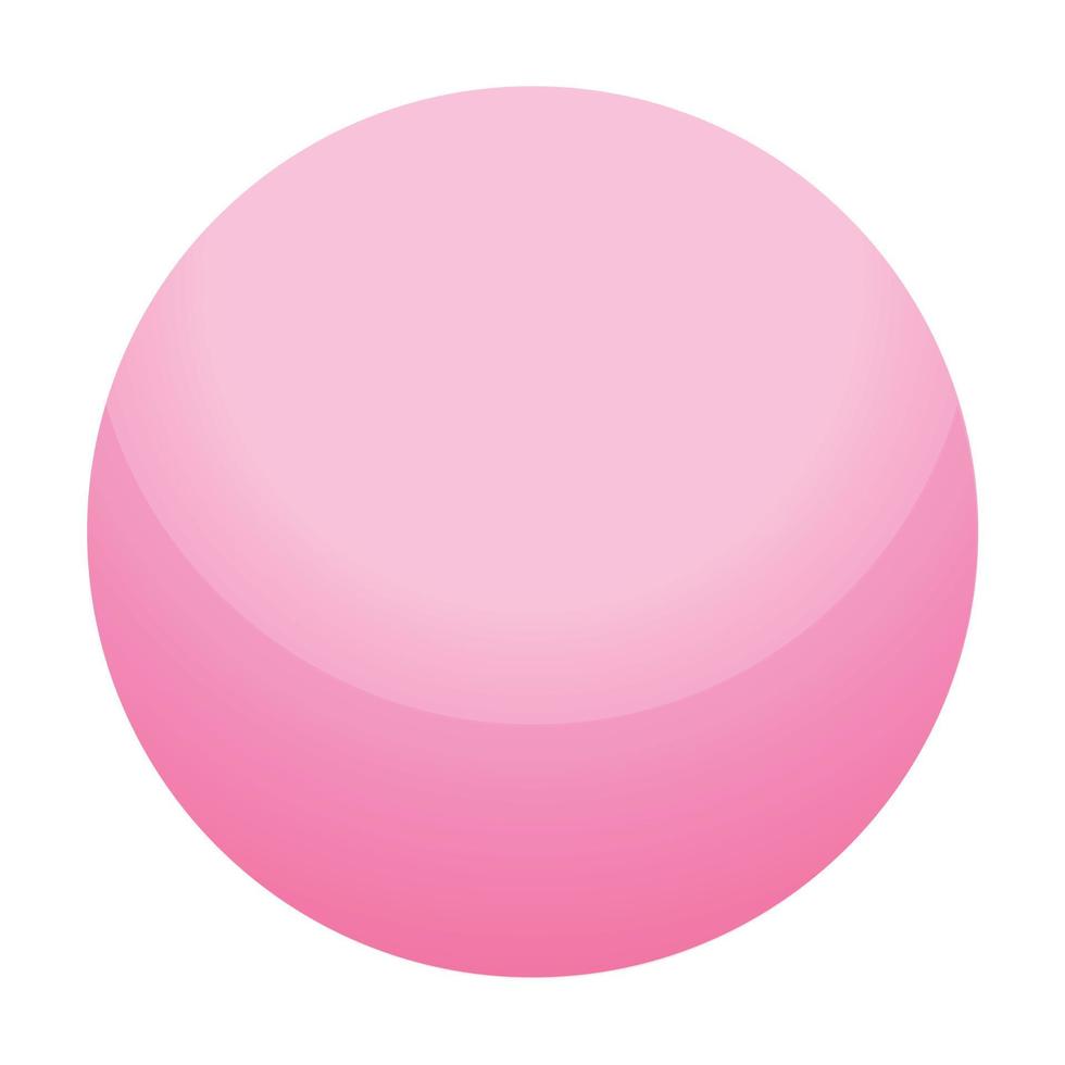 icono de bola de caramelo rosa, estilo isométrico vector