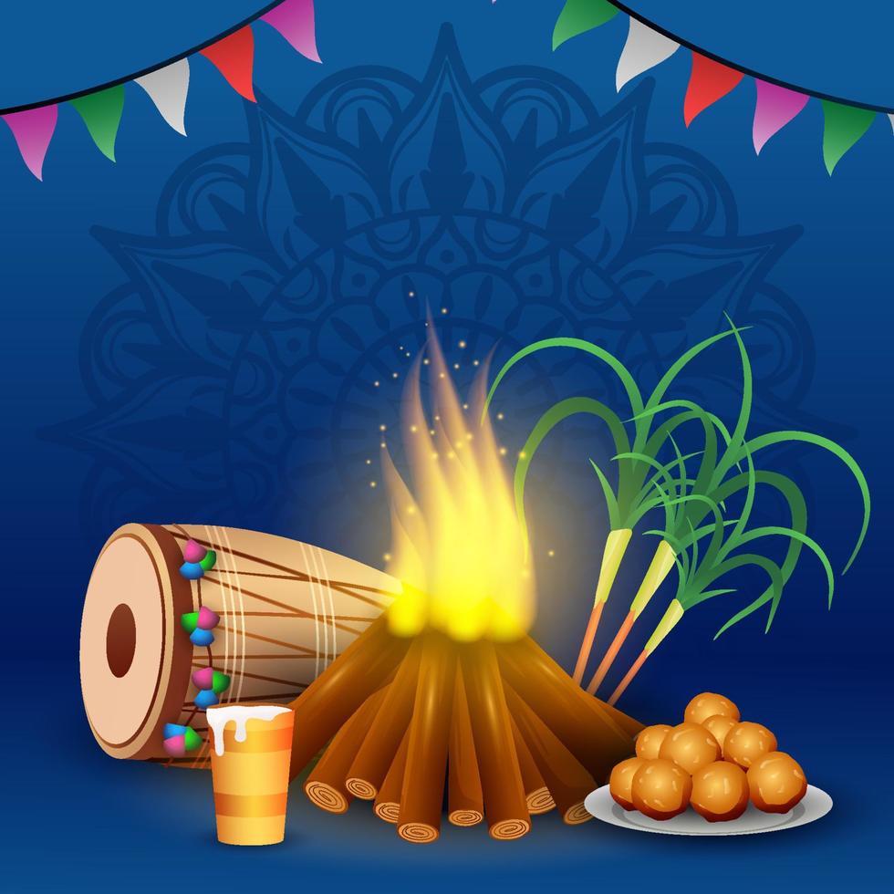 Lohri Festival Background 15199230 Vector Art at Vecteezy