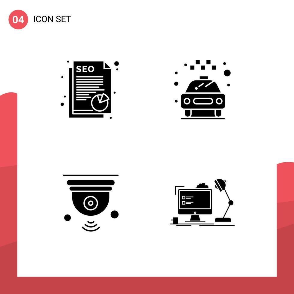 iconos creativos signos y símbolos modernos del documento transporte de datos de internet iot elementos de diseño vectorial editables vector