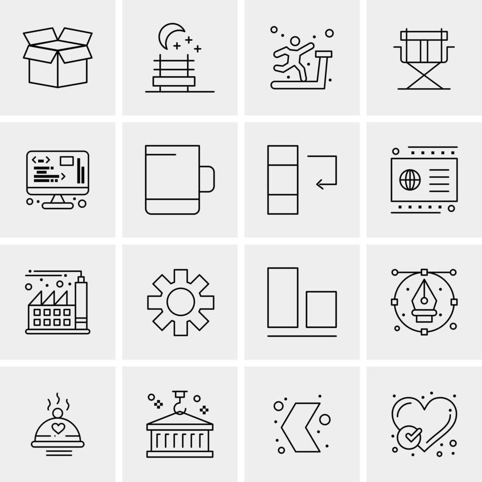 16 Universal Business Icons Vector Creative Icon Illustration to use in web and Mobile Related project