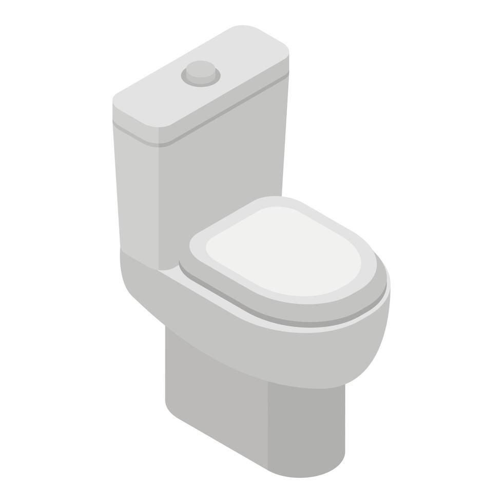 Toilet bowl icon, isometric style vector