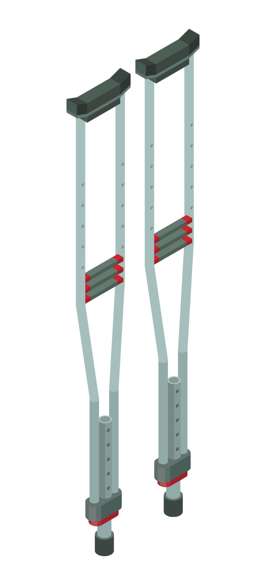 Hospital crutches icon, isometric style 15199318 Vector Art at Vecteezy