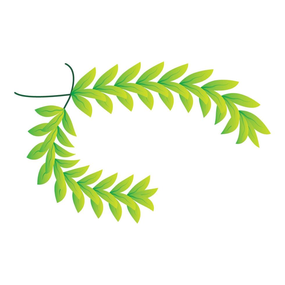 icono de laurel verde, estilo isométrico vector