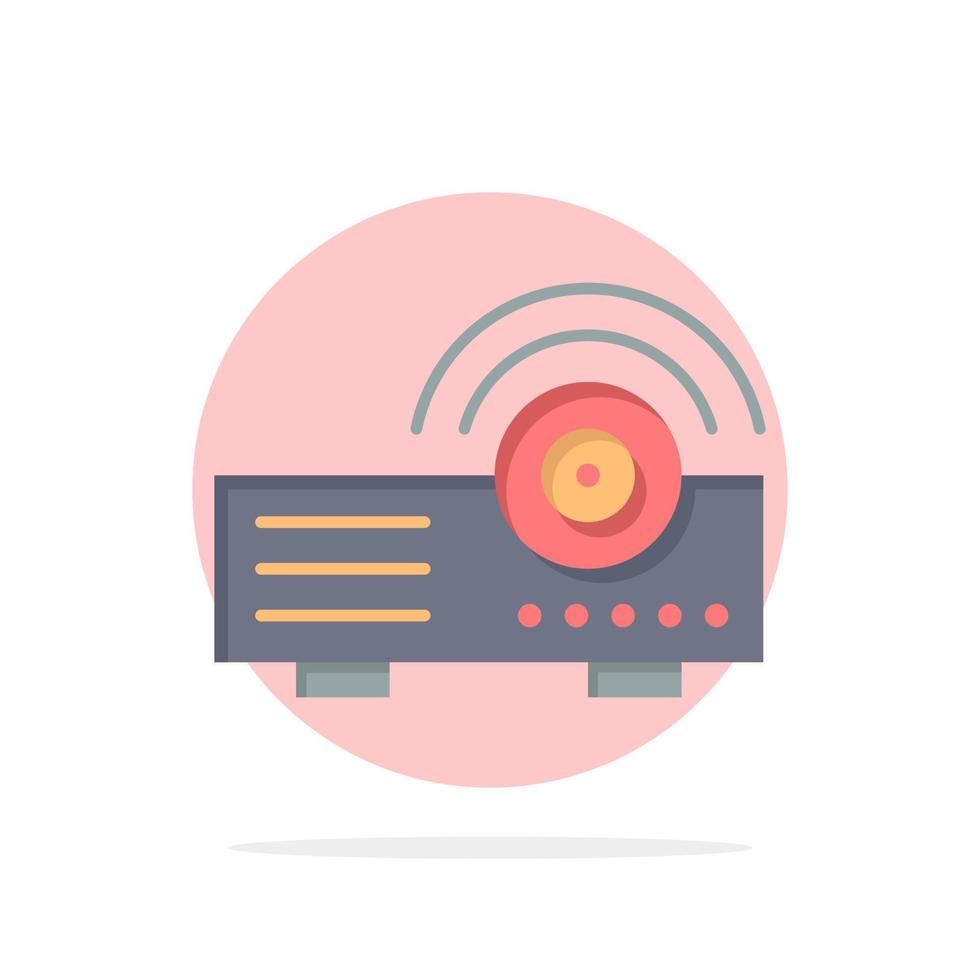 Presentation Projector Machine Service Abstract Circle Background Flat color Icon vector