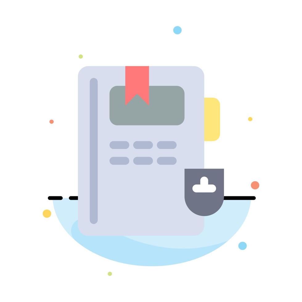 Book Education Knowledge Abstract Flat Color Icon Template vector
