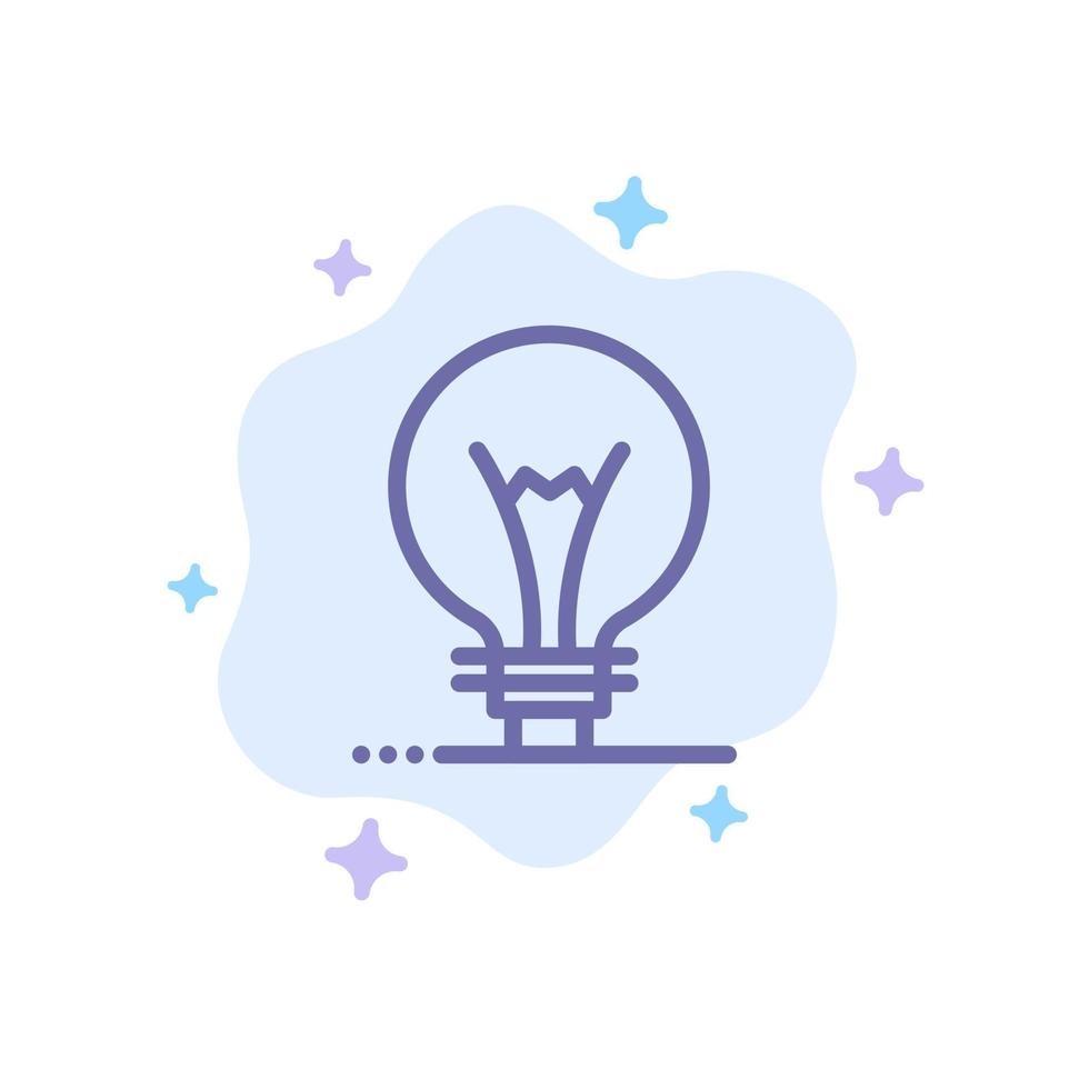 Idea Innovation Invention Light bulb Blue Icon on Abstract Cloud Background vector