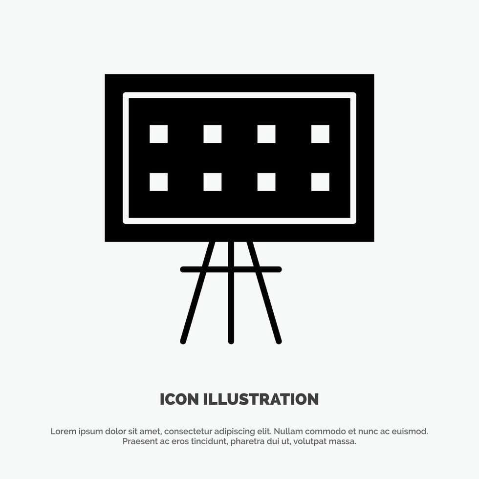 Alphabet Board Education Presentation solid Glyph Icon vector