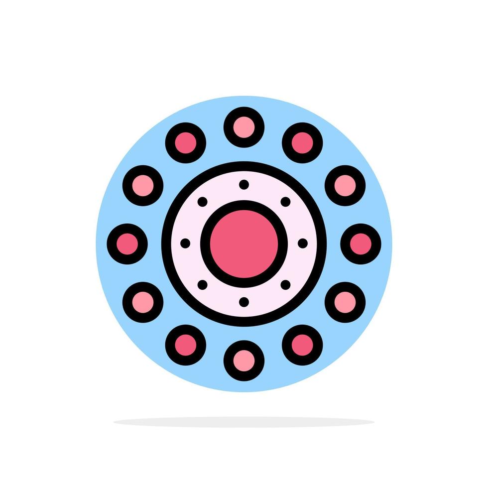 Flower Spring Holiday Easter Abstract Circle Background Flat color Icon vector