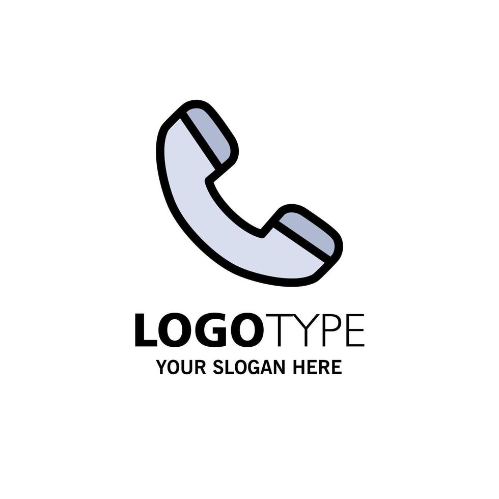 Call Phone Telephone Business Logo Template Flat Color vector