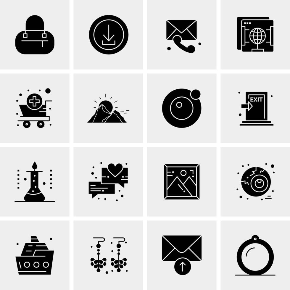 16 Universal Business Icons Vector Creative Icon Illustration to use in web and Mobile Related project