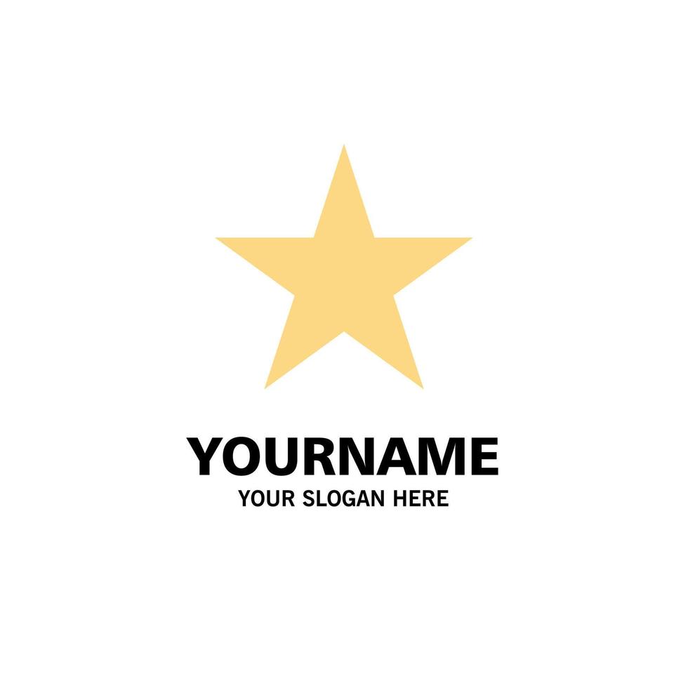 Bookmark Star Media Business Logo Template Flat Color vector