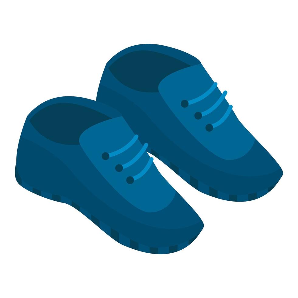 icono de zapatillas azules, estilo isométrico vector