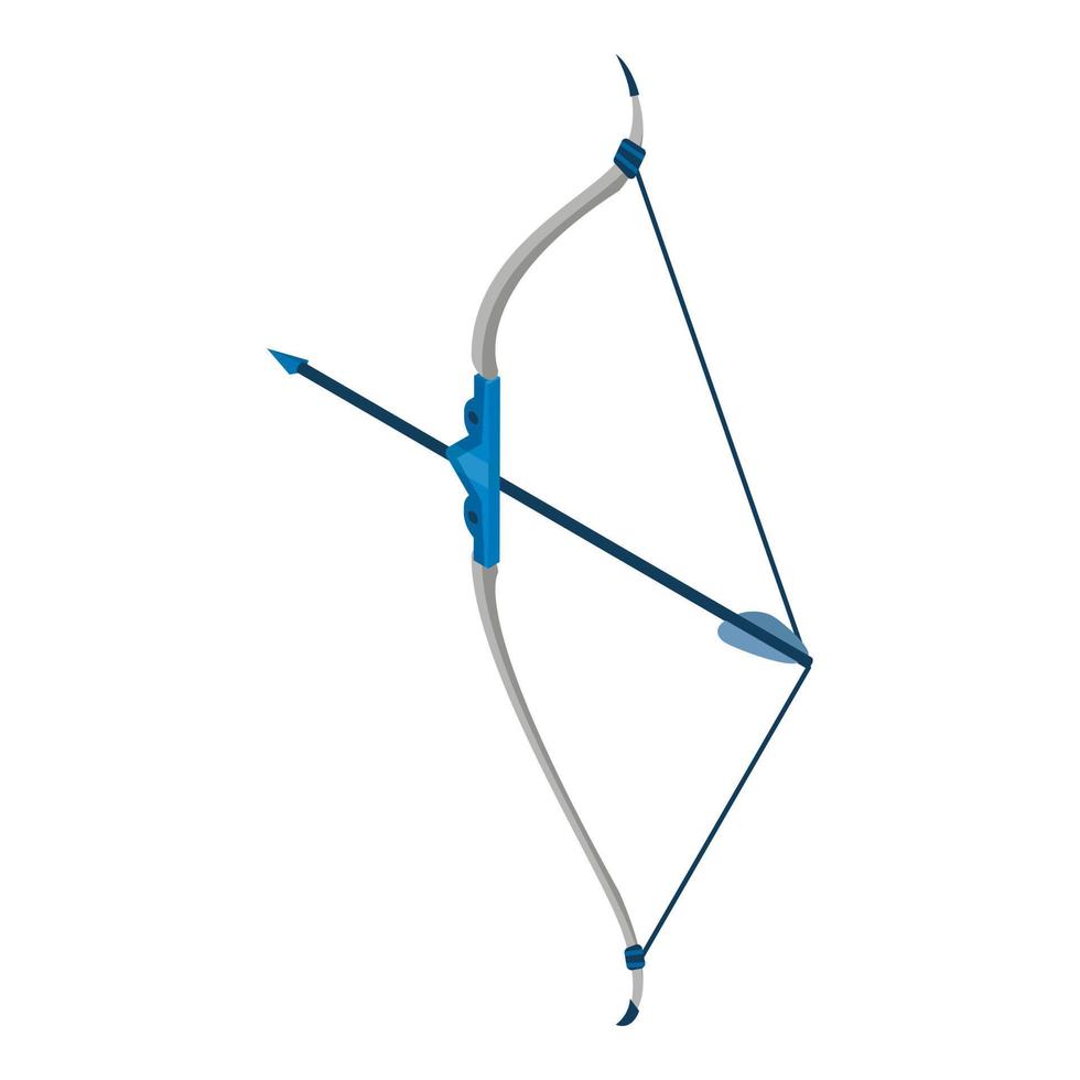 Bow weapon icon, isometric style vector
