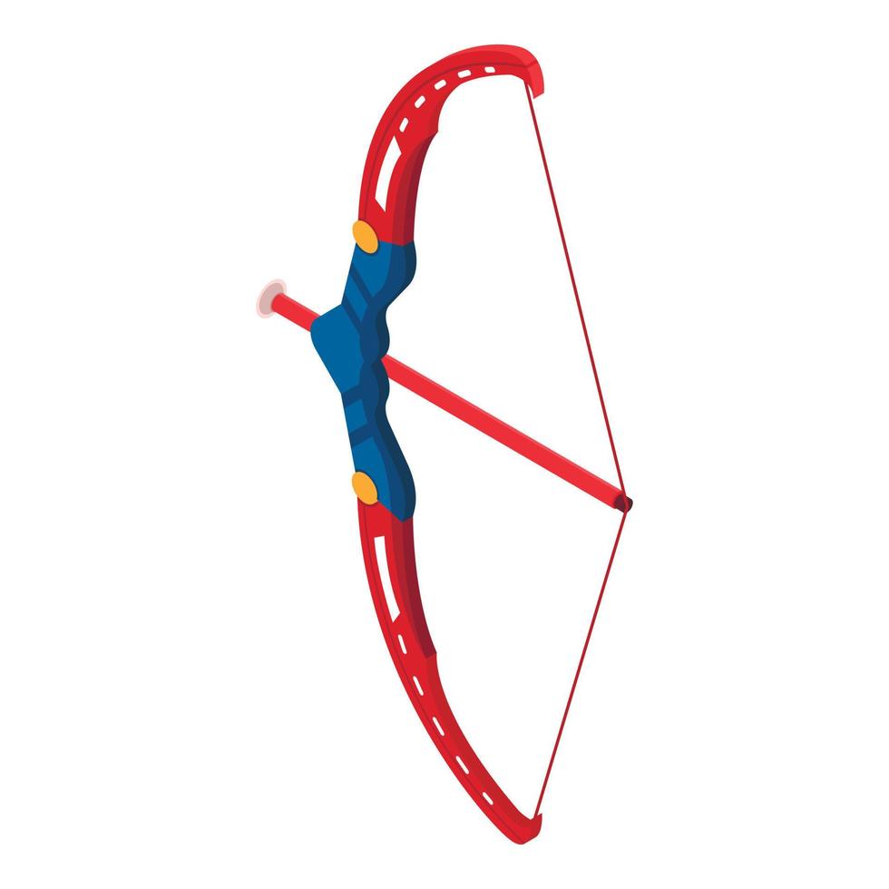 Modern sport bow weapon icon, isometric style vector