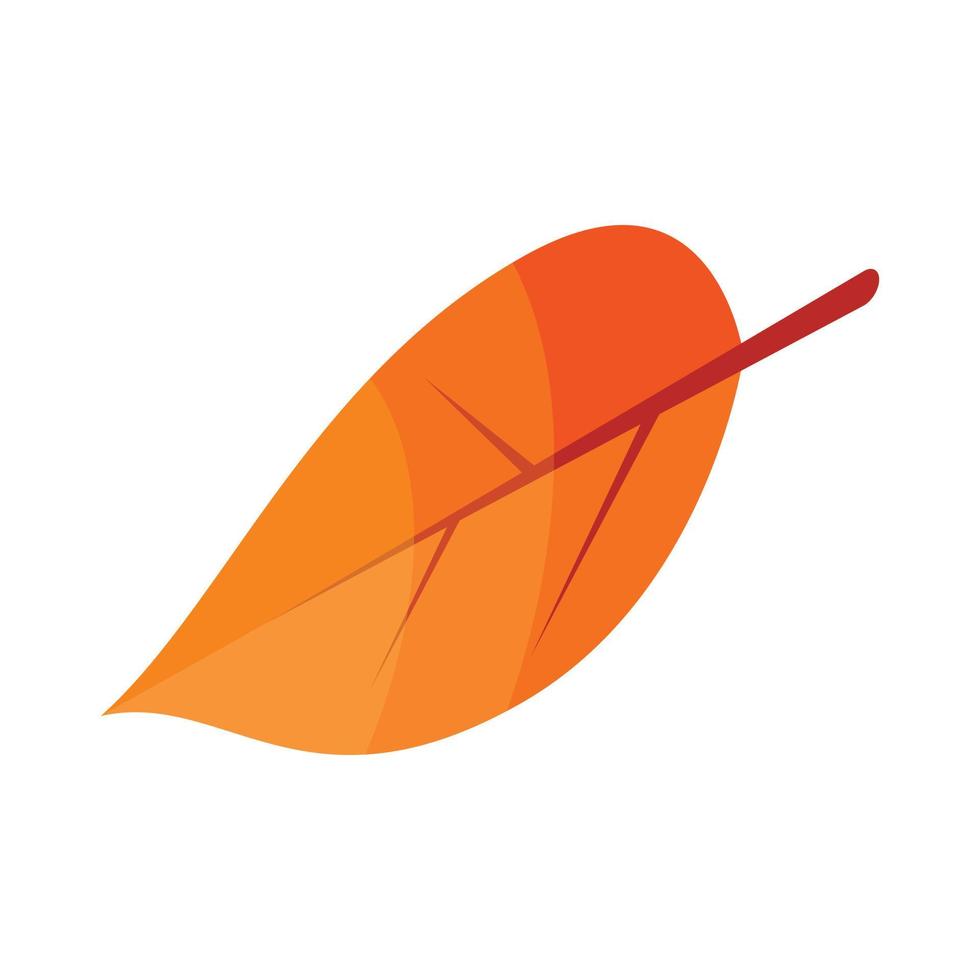 icono de hoja de otoño, estilo isométrico vector