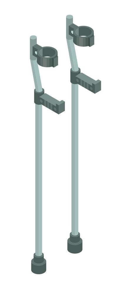 Crutches icon, isometric style vector