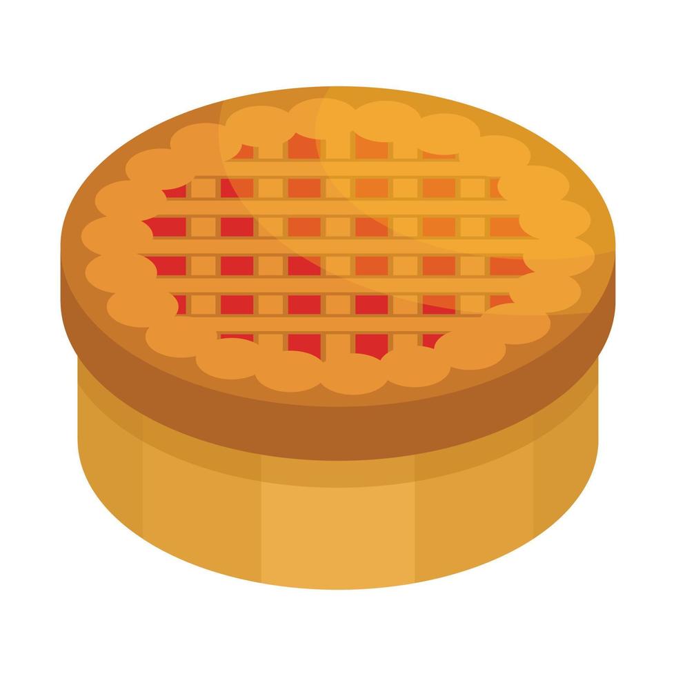 Thanksgiving cake icon, isometric style vector