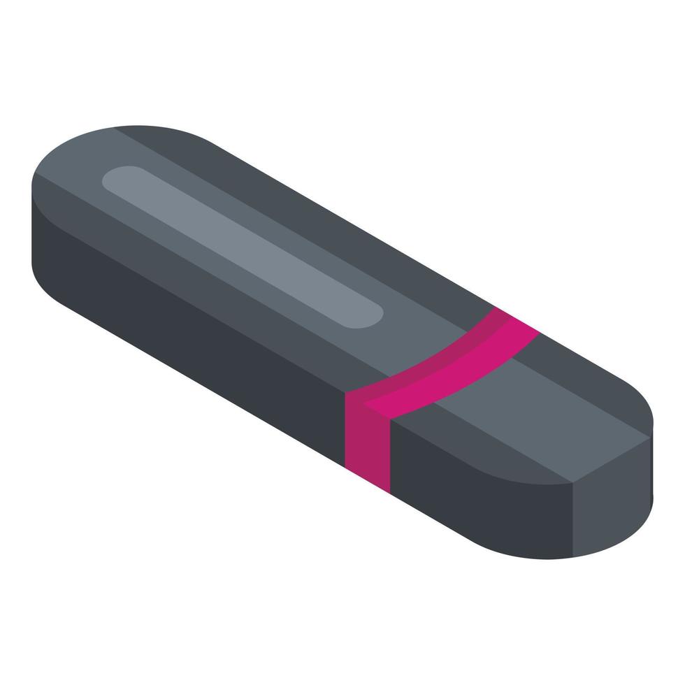 Closed usb flash icon, isometric style vector