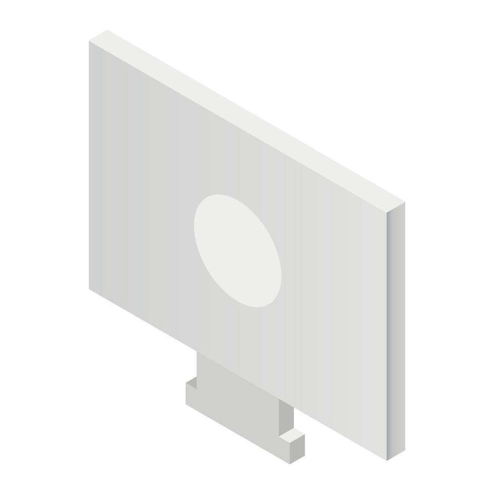 Computer monitor icon, isometric style vector
