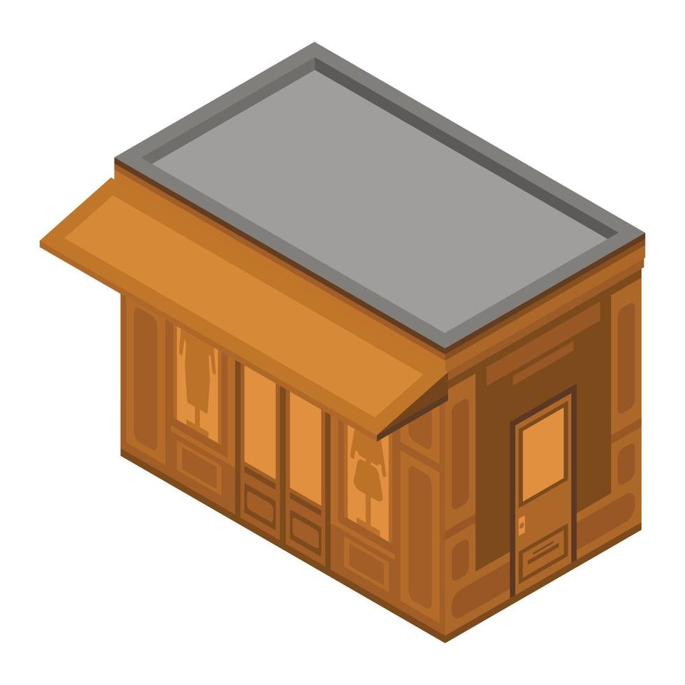 Clothes street shop icon, isometric style vector
