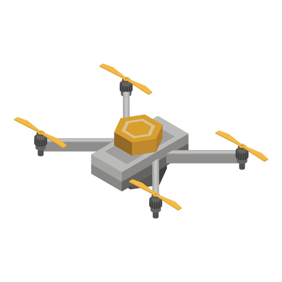 Sensor drone icon, isometric style vector