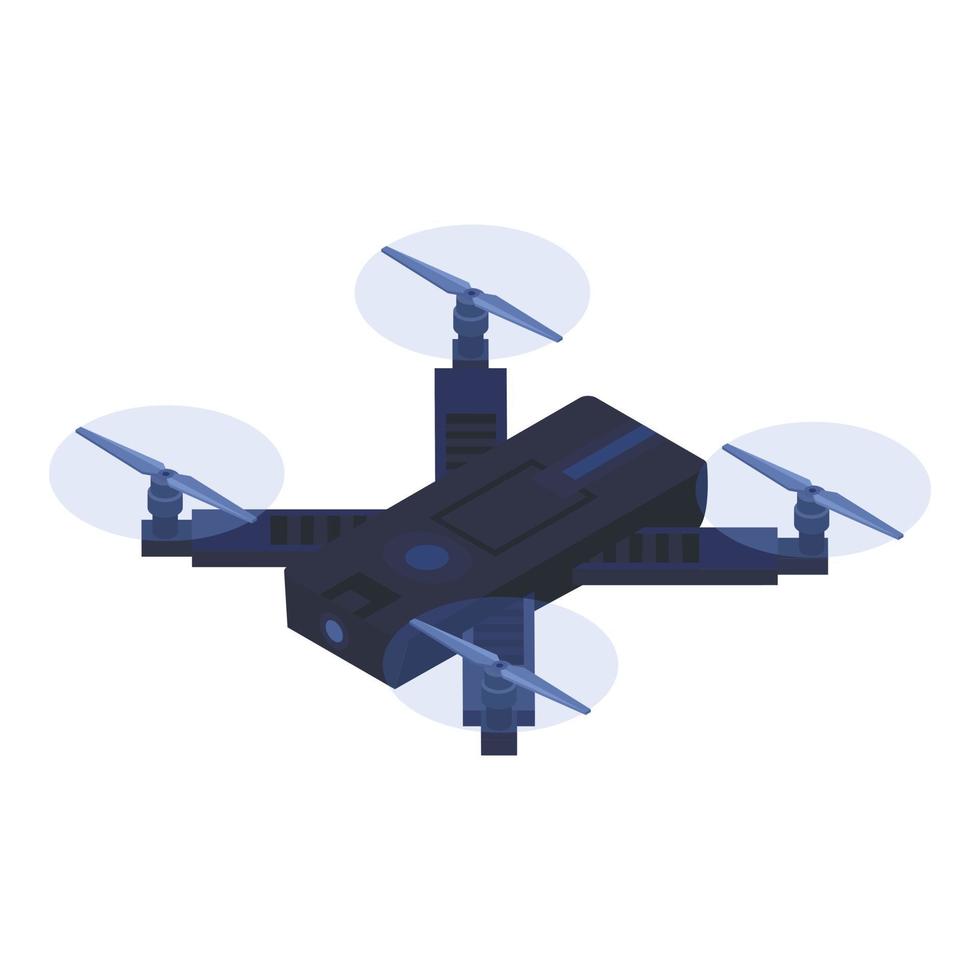 pequeño icono de quadrocopter, estilo isométrico vector