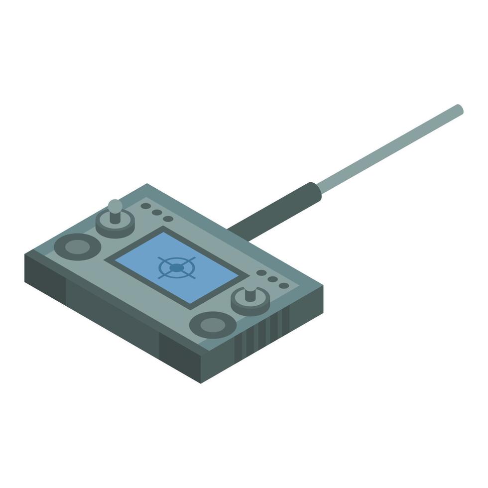 Radio drone remote control icon, isometric style vector