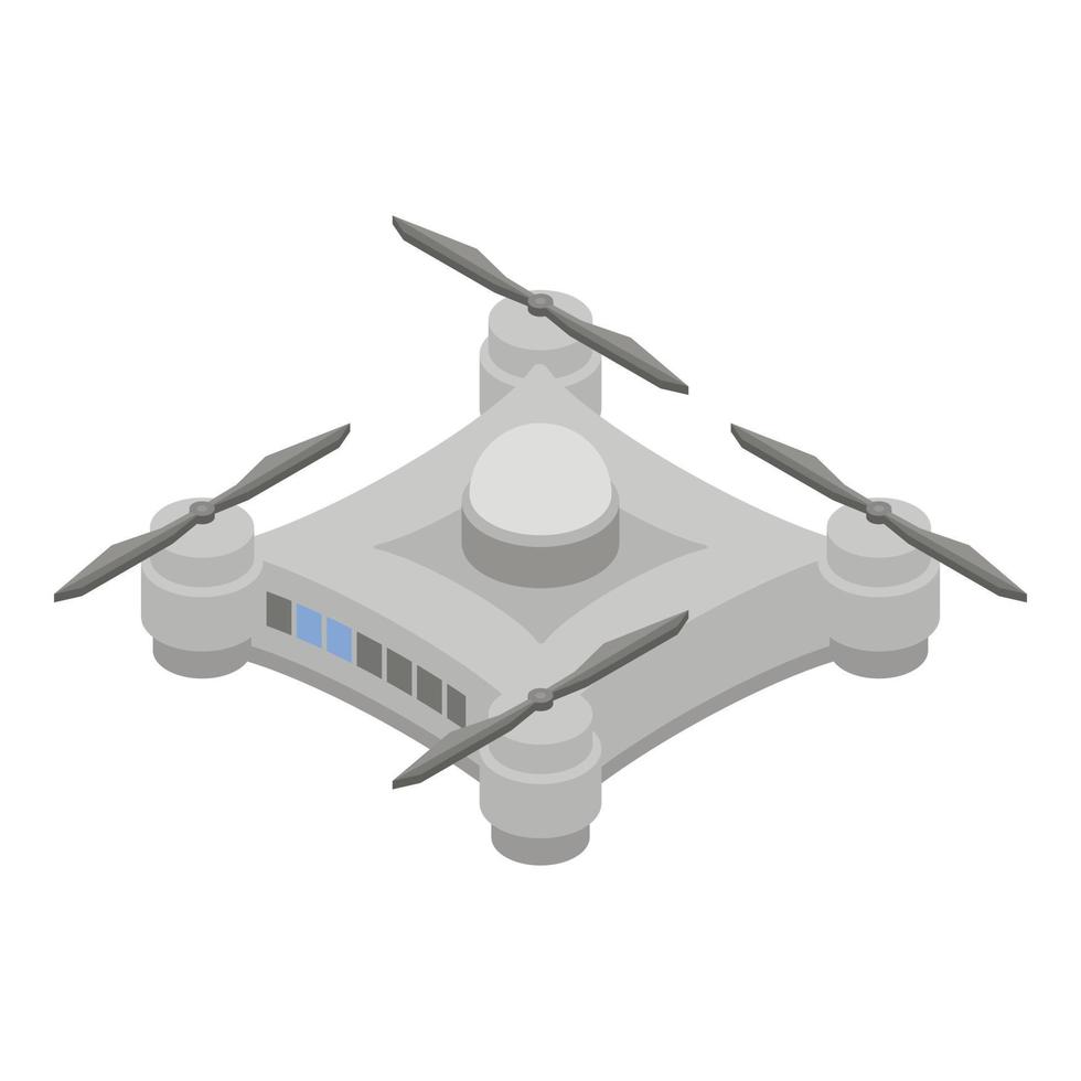 Toy drone icon, isometric style vector