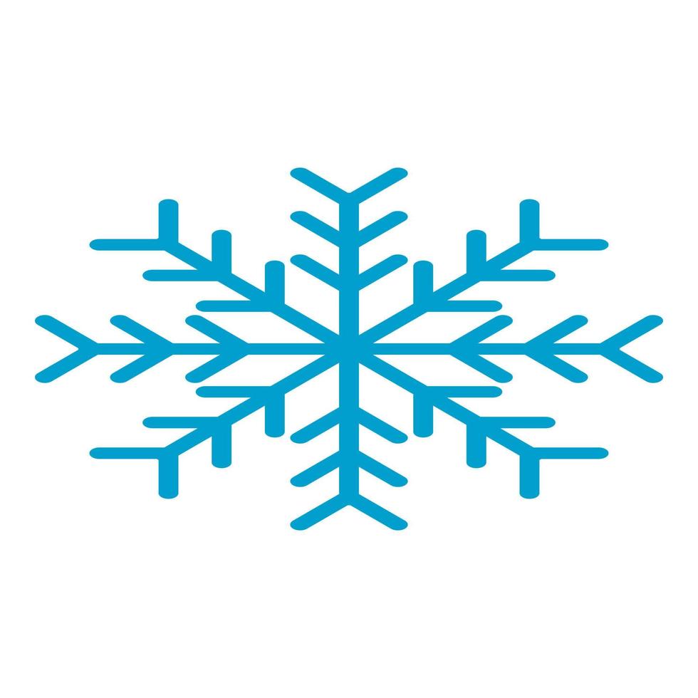 Winter snowflake icon, isometric style vector