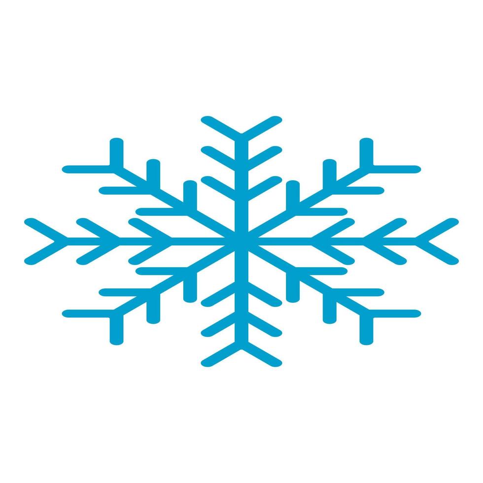 icono de copo de nieve de invierno, estilo isométrico vector