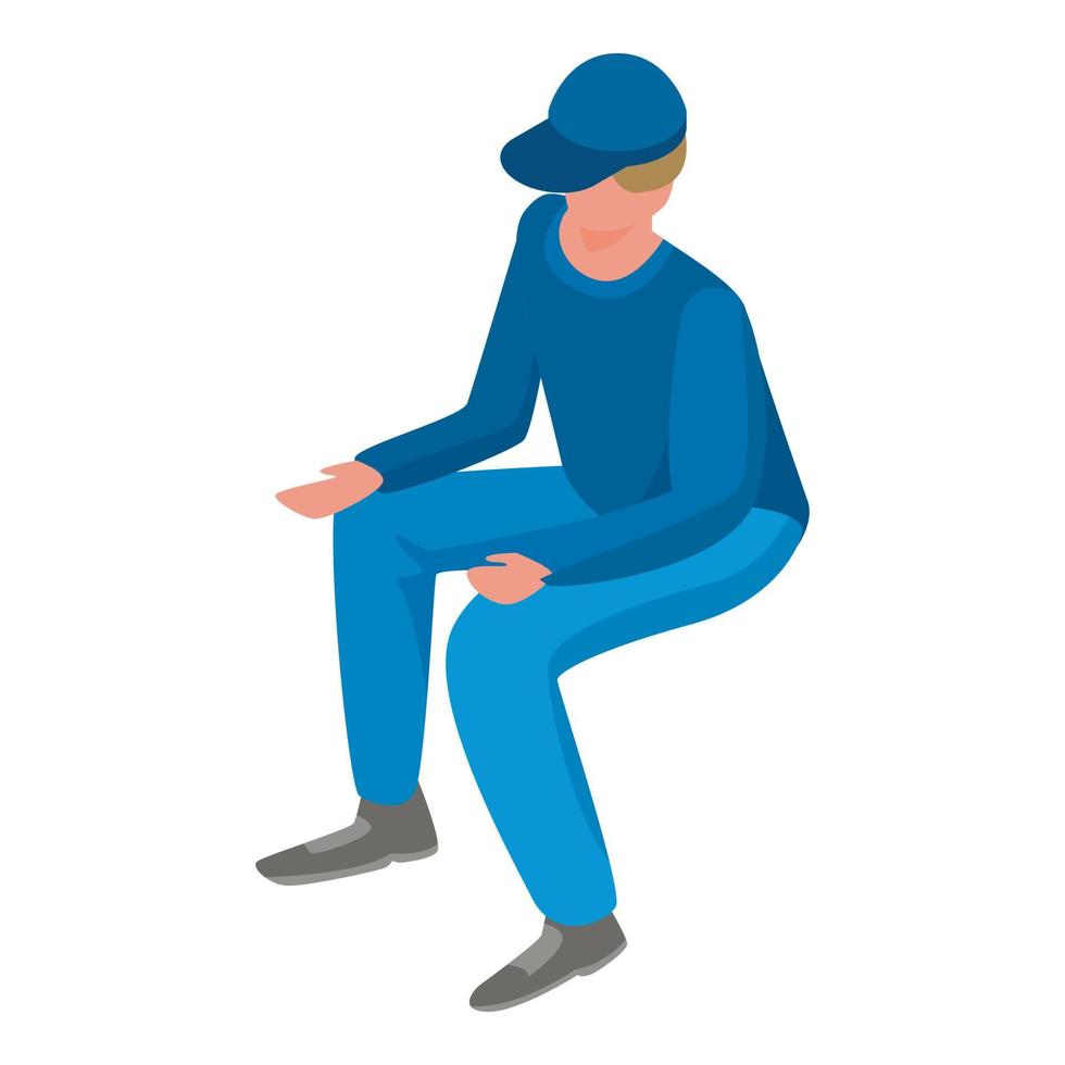 France man supporter icon, isometric style vector