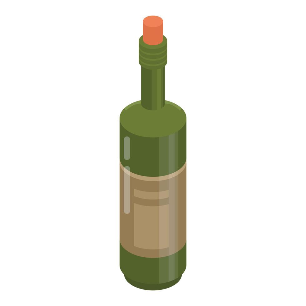 Cabernet bottle icon, isometric style vector