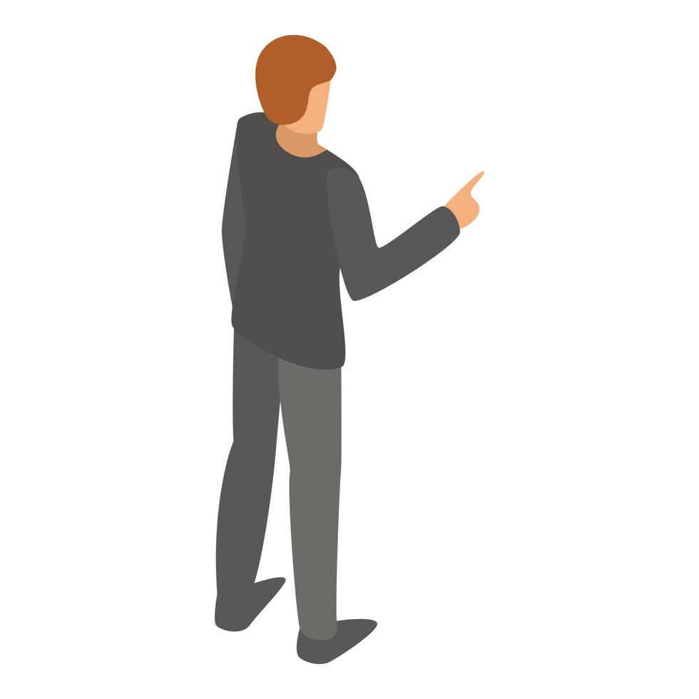 Teacher at school icon, isometric style vector
