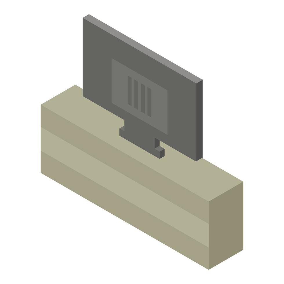 Home cinema icon, isometric style vector