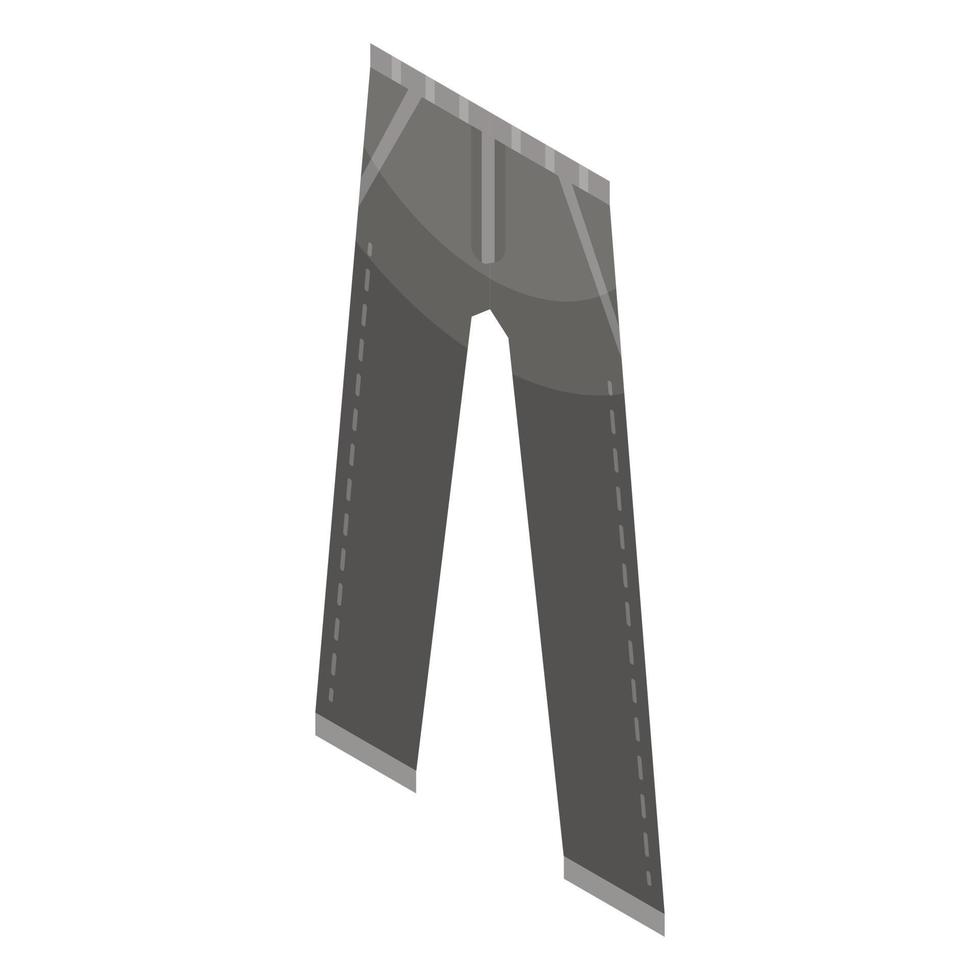 Black jeans pant icon, isometric style vector