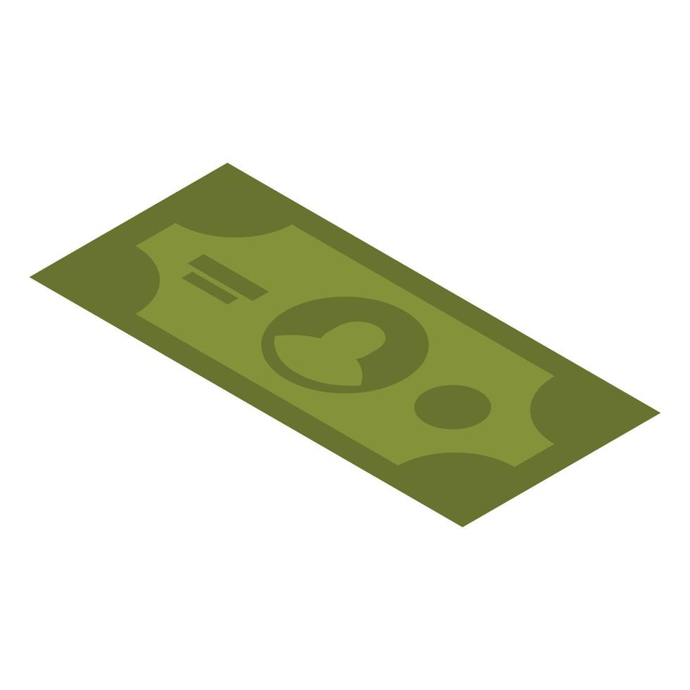 Dollar icon, isometric style vector