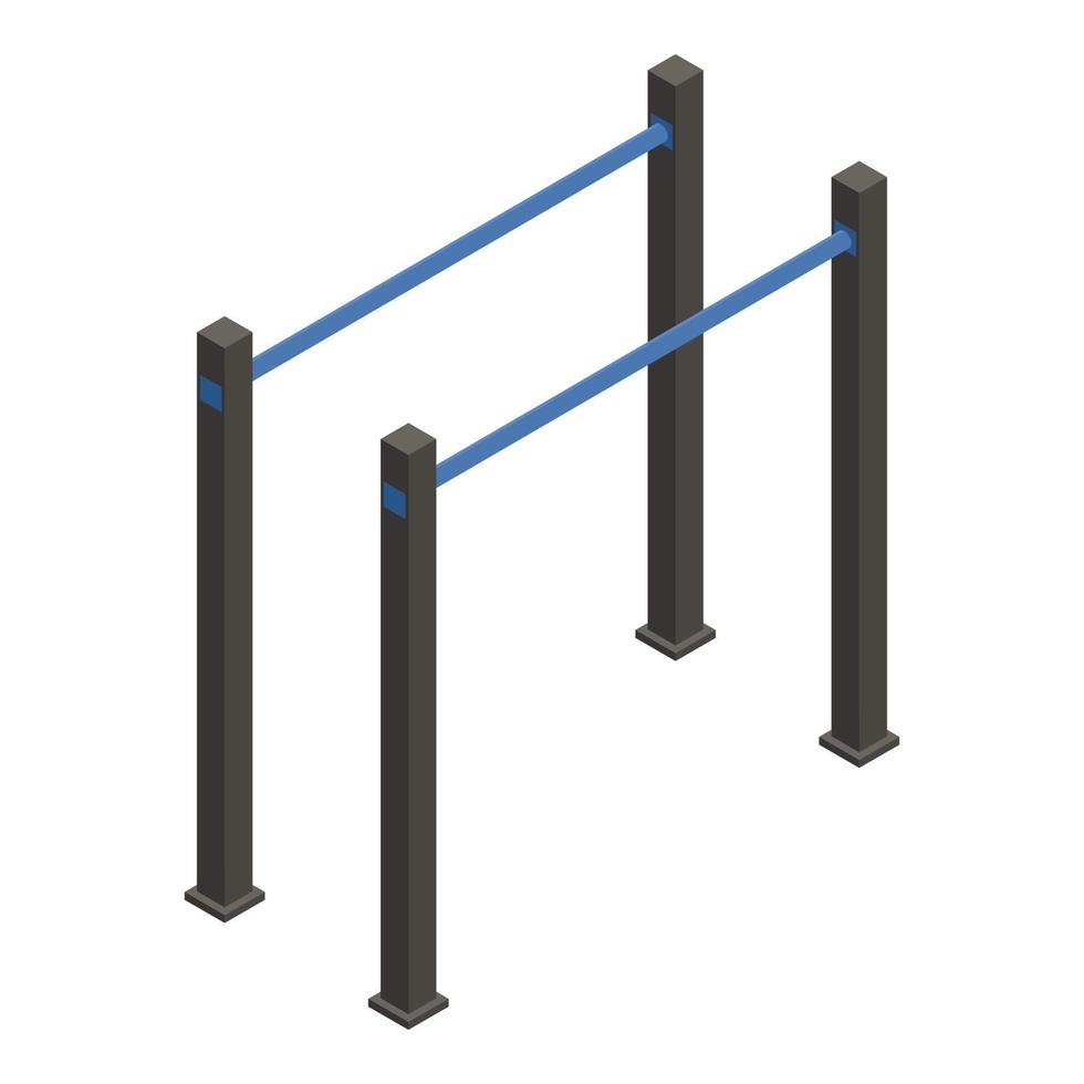 Gymnastic parallel bar icon, isometric style vector