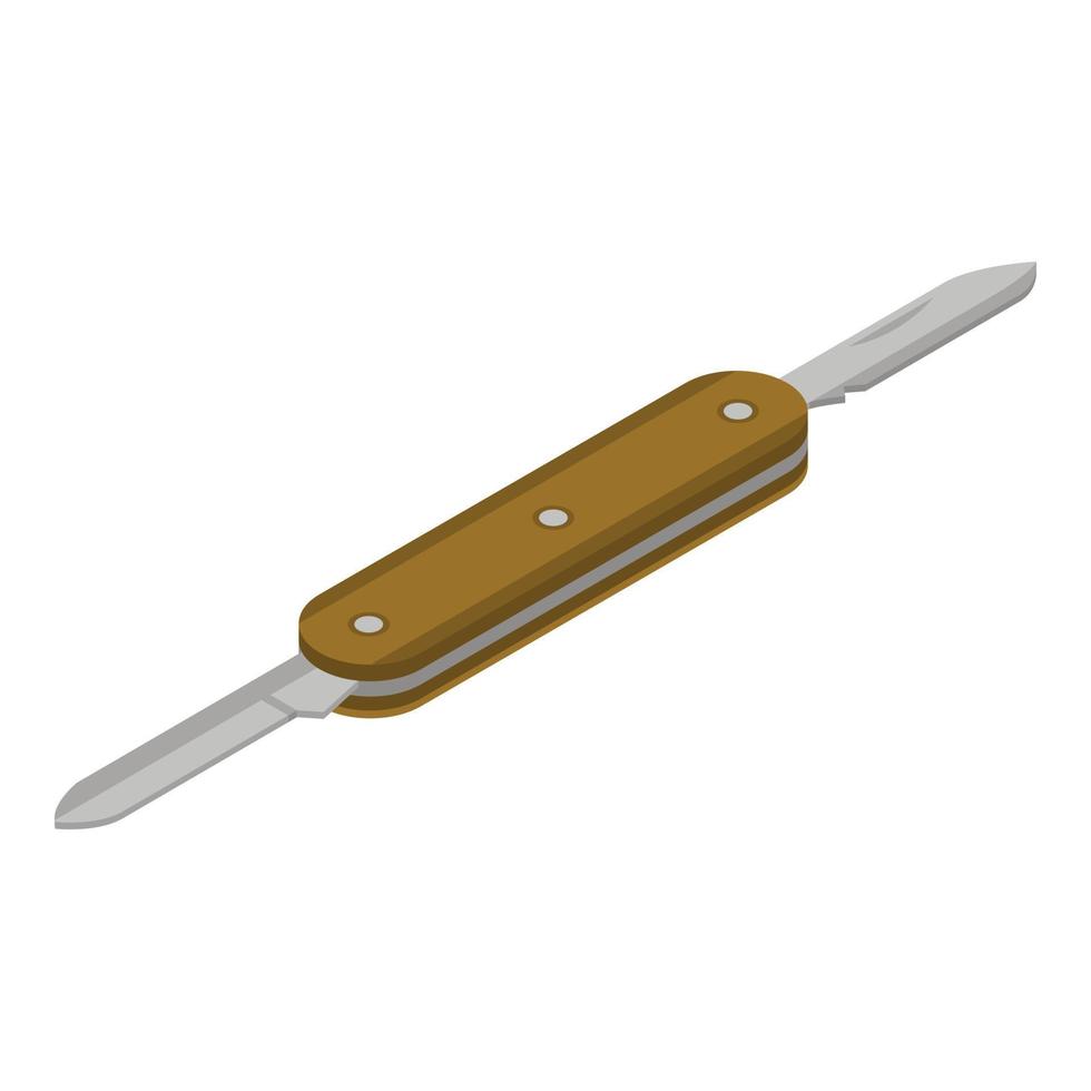 Penknife icon, isometric style vector