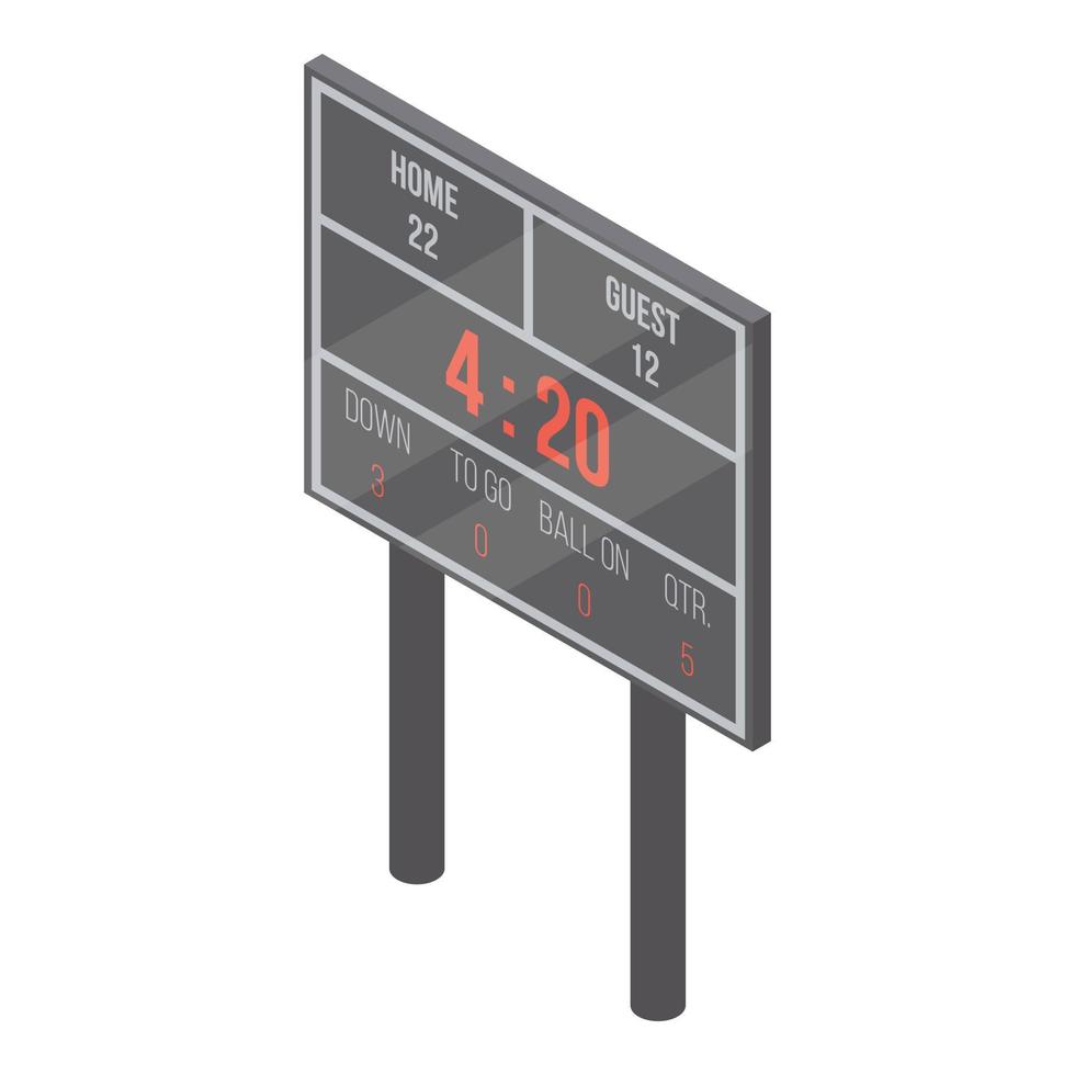 Table score icon, isometric style vector