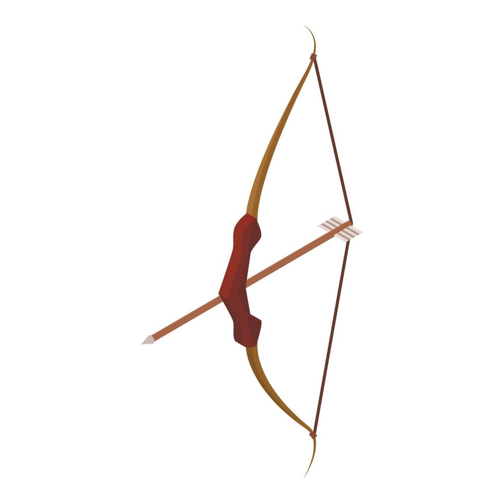 Arch bow icon, isometric style vector