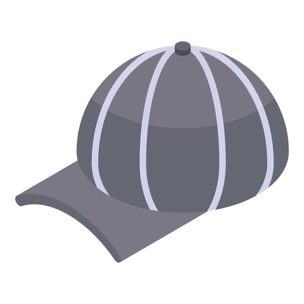 icono de gorra de béisbol, estilo isométrico vector