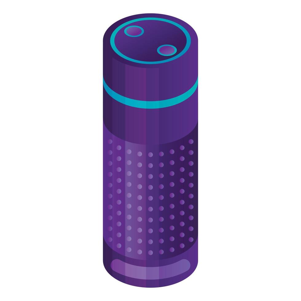 Smart home speaker icon, isometric style vector