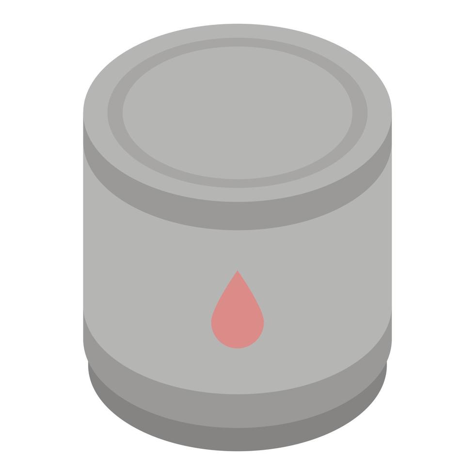 Car oil barrel icon, isometric style vector